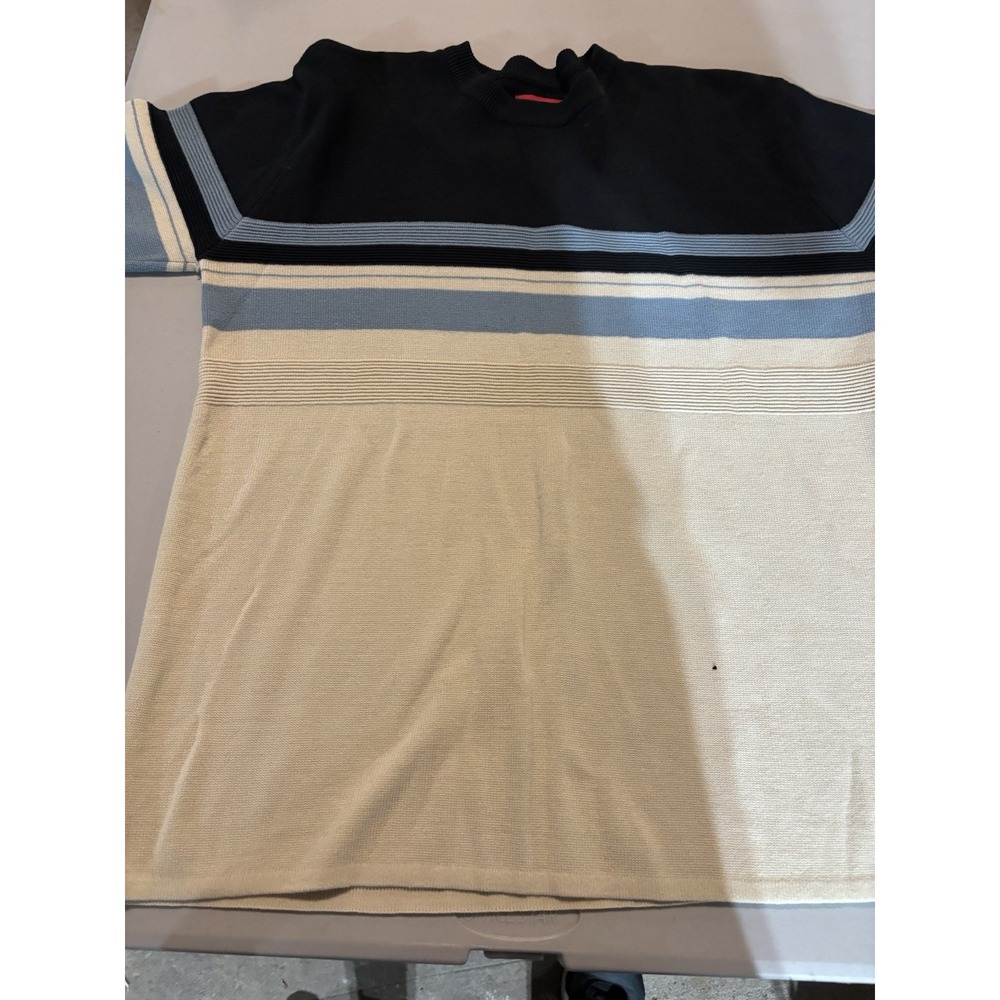 VTG‎ 90s Y2K UNIONBAY Mens L Sweater Pullover Striped Skater Raver Cyber